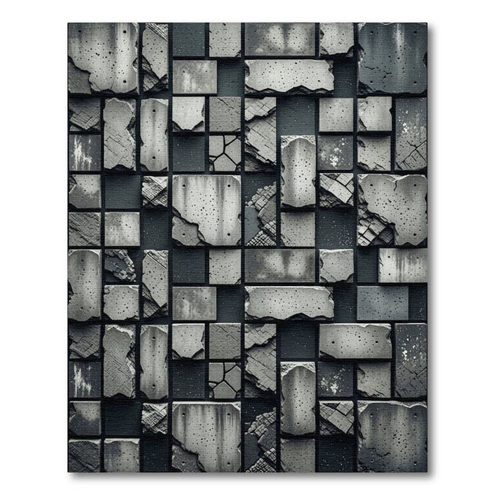 Concrete Mosaic Textured Rug