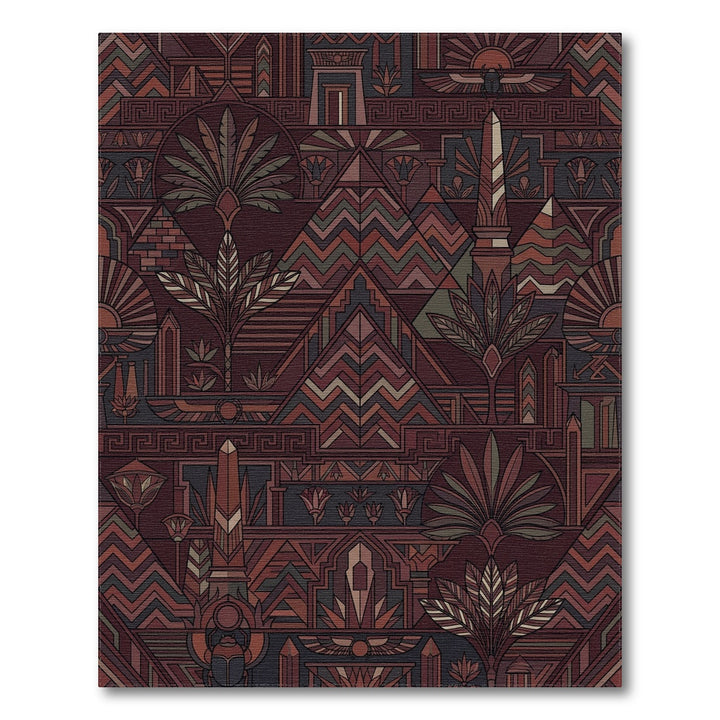 Ancient Egypt Geometric Landscape Rug
