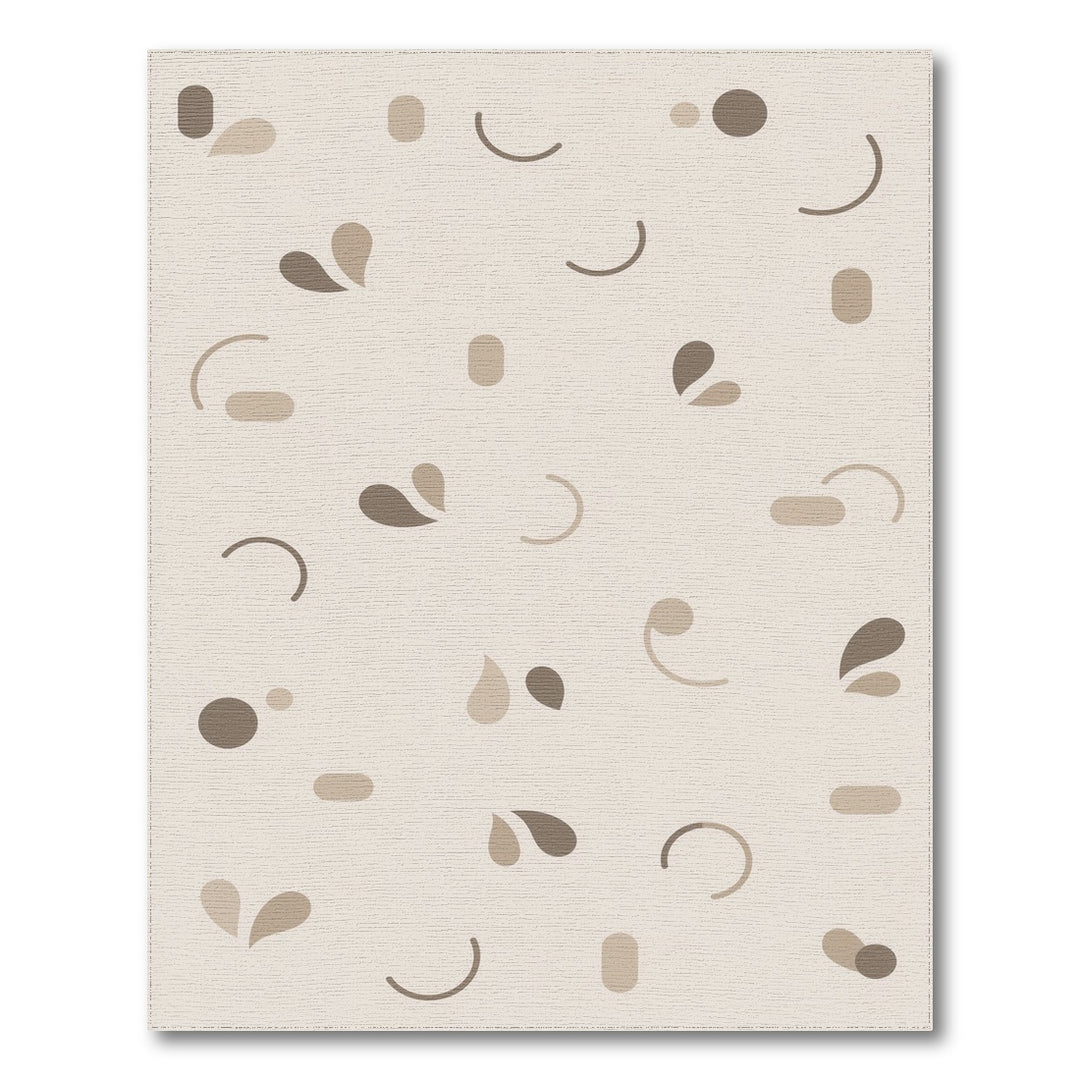 Beige Abstract Neutral Abstract Area Rug