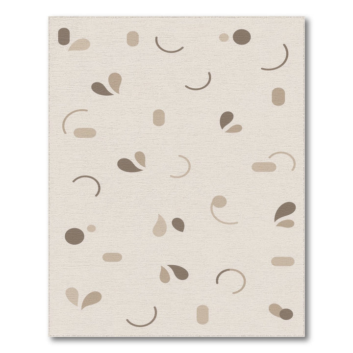 Beige Abstract Neutral Abstract Area Rug