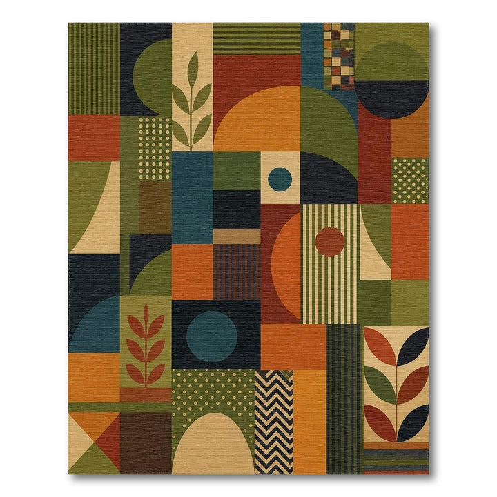 Geometric Modern Multi-Color Geometric Area Rug