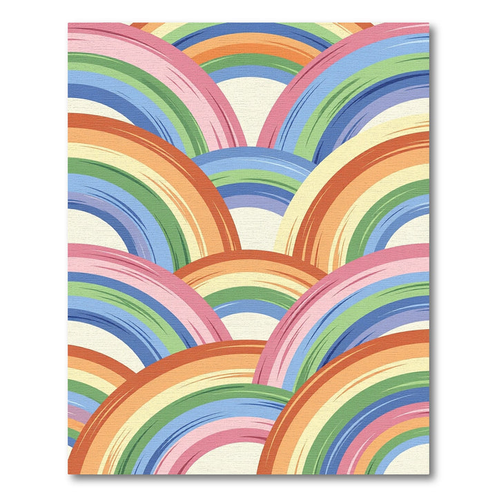 Colorful Rainbow Arch Arrangement Rug
