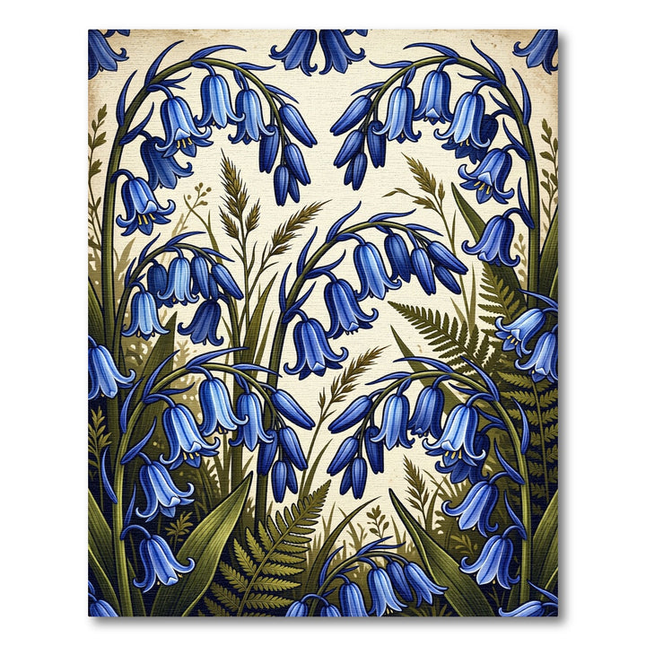 Deep Bluebell Garden Meadow Rug
