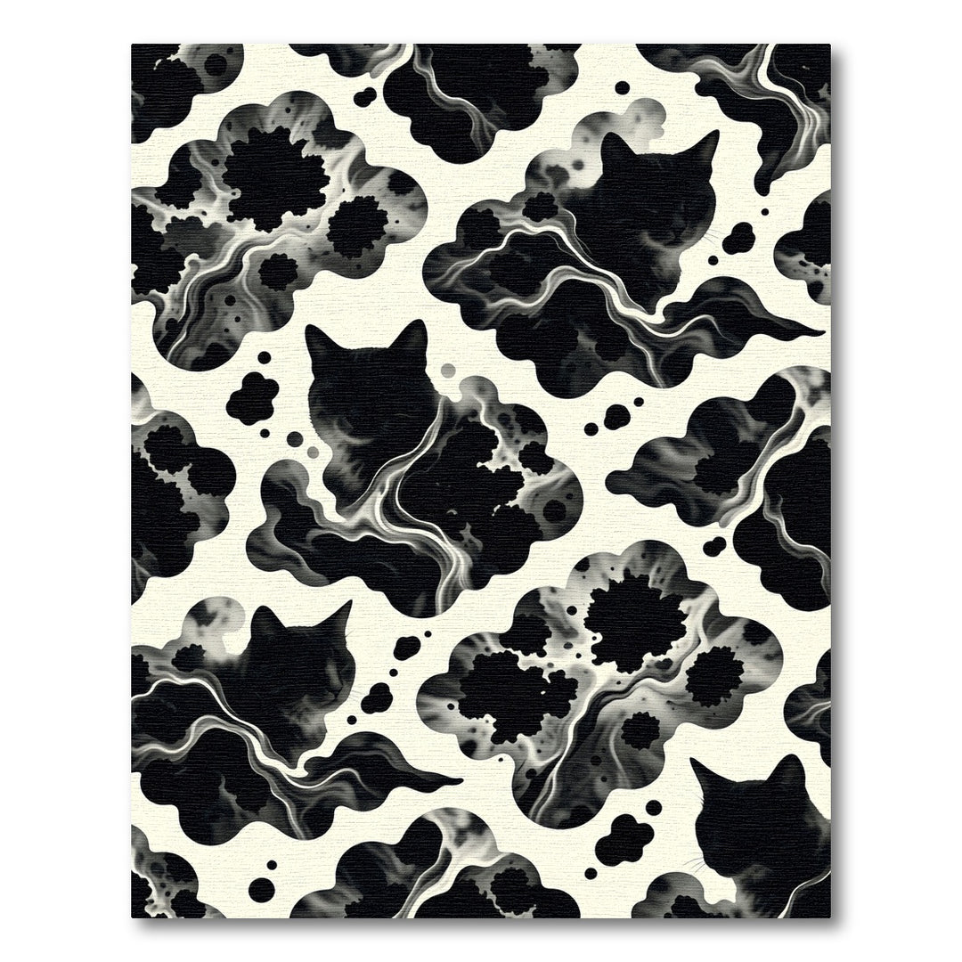 Black Cat Ink Cloud Rug