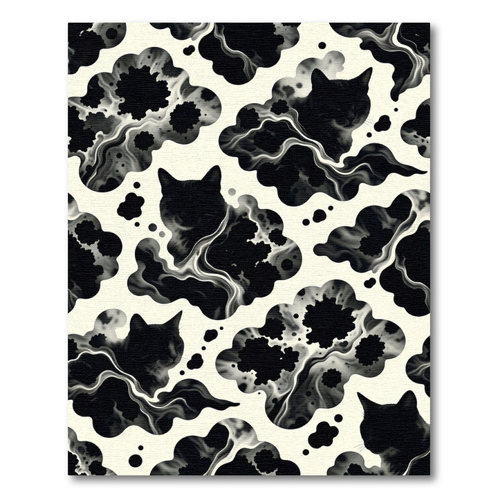 Black Cat Ink Cloud Rug