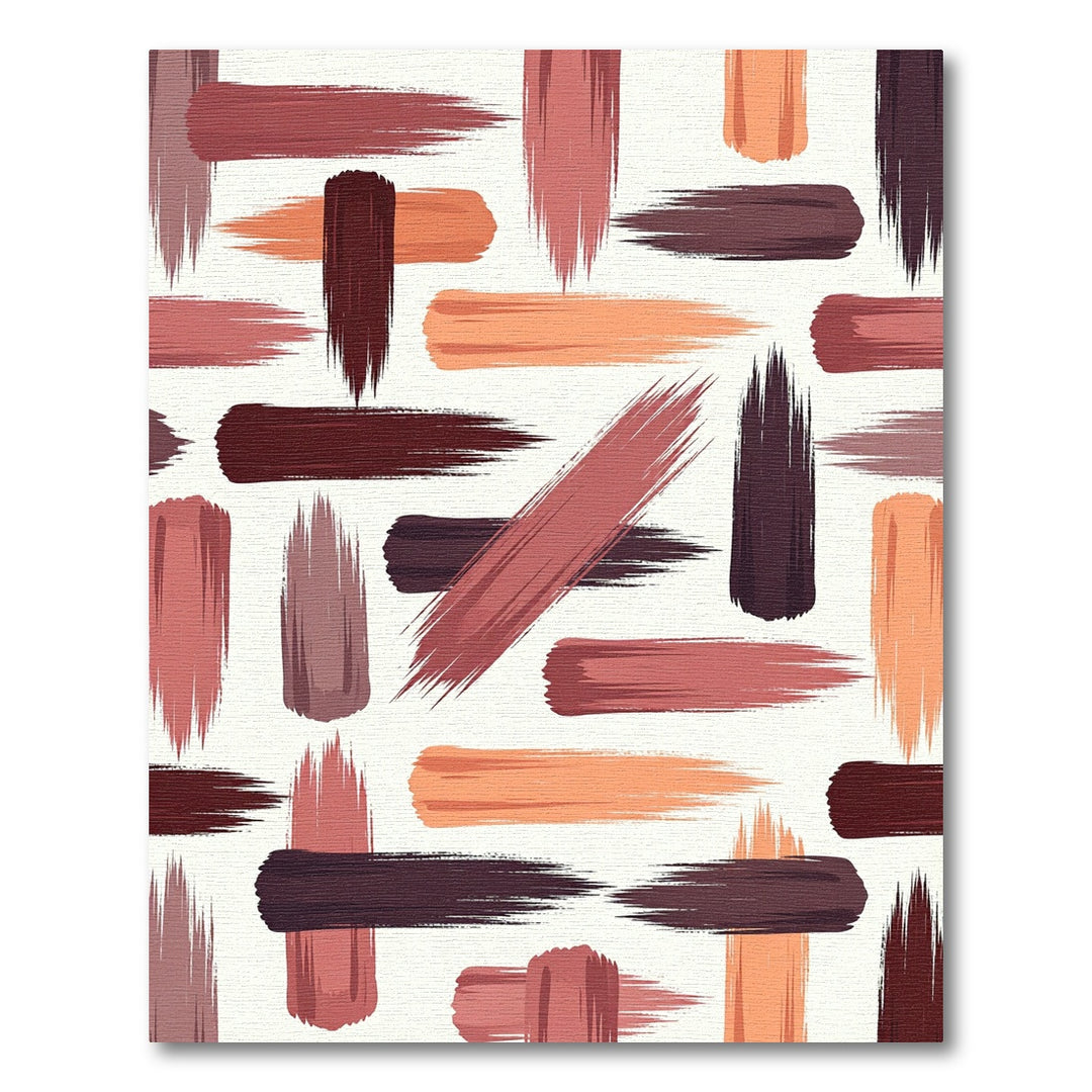 Terracotta Brush Stroke Abstract Rug