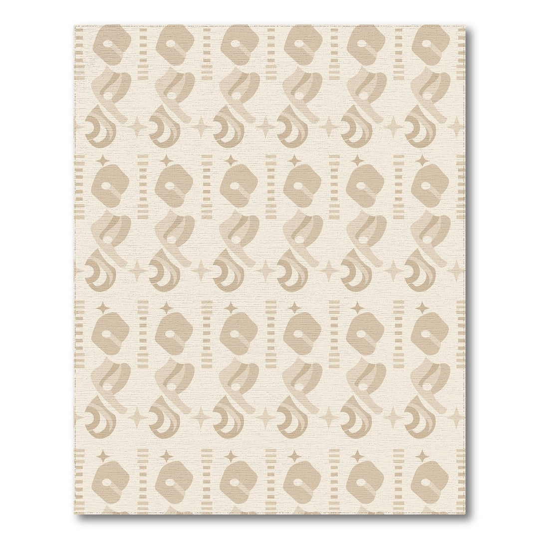 Beige Geometric Modern Area Rug