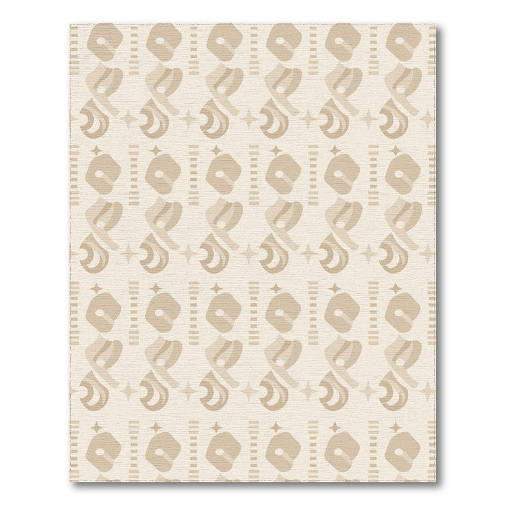 Beige Geometric Modern Area Rug