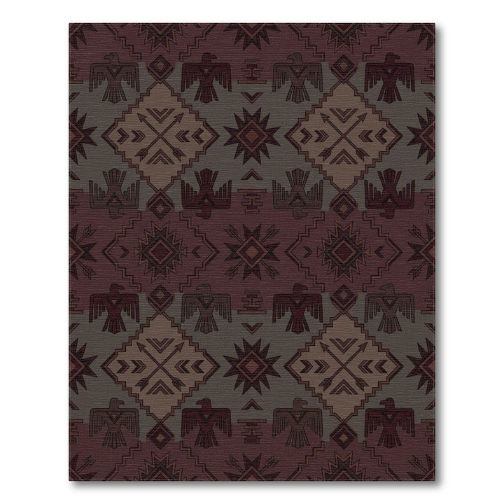 Earthy Eagle Arrow Diamond Medallion Rug