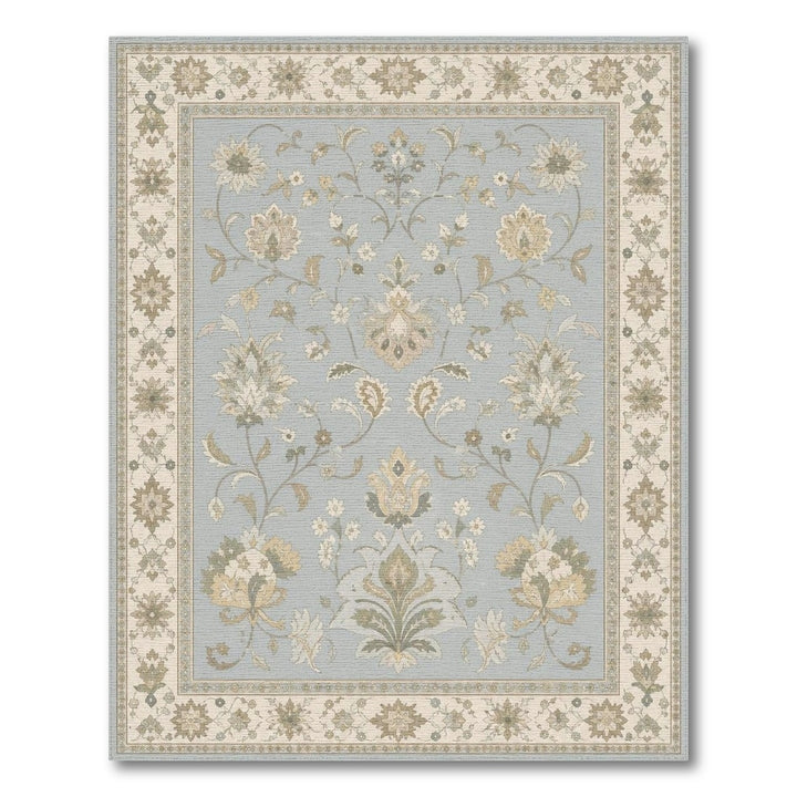 Blue Floral Vintage Area Rug