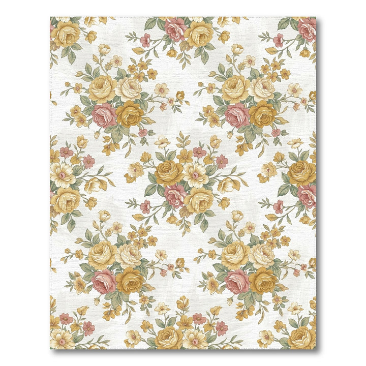 Vintage Meadow Floral Arrangement Rug