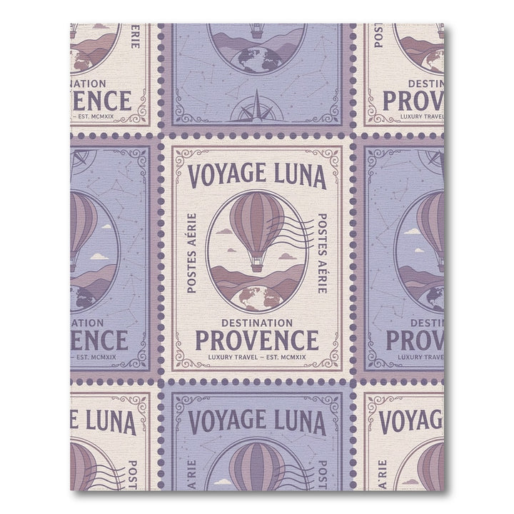 Voyage Luna Hot Air Balloon Stamp Rug