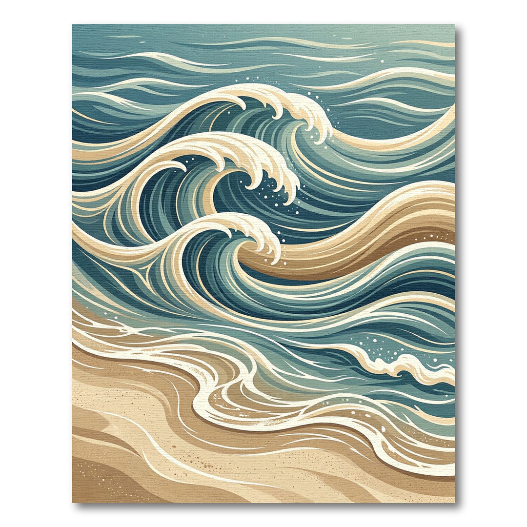 Artistic Abstract Wave Rug
