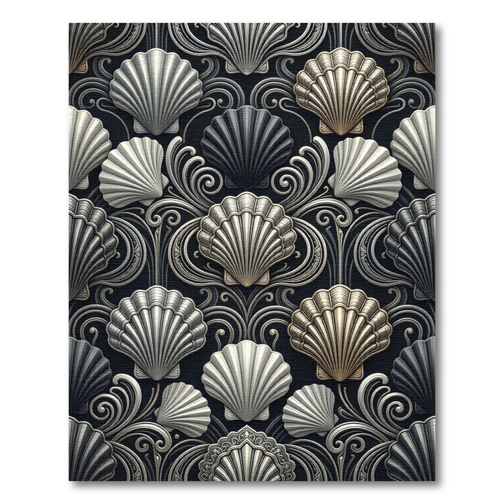 Art Deco Scallop Shell Rug