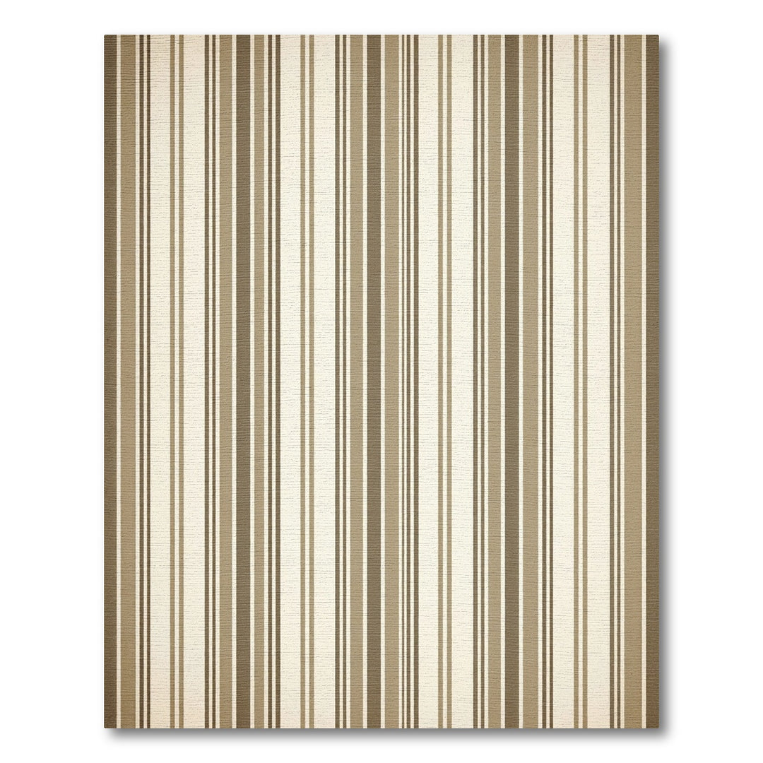 Brown Taupe Cream Vertical Stripe Rug