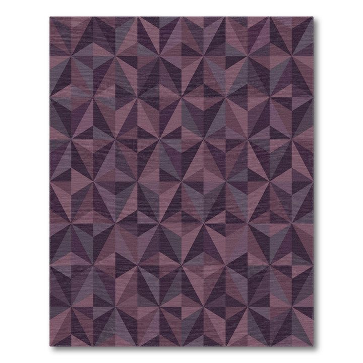 Deep Plum Geometric Starburst Rug