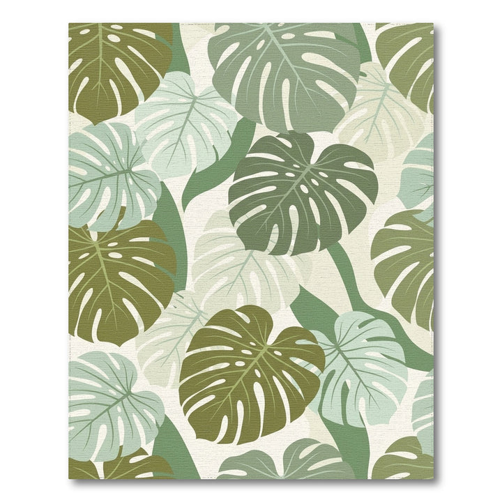 Tropical Monstera Leaf Medley Rug
