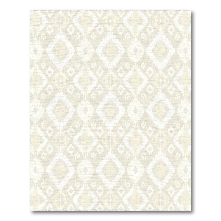 Neutral Beige Diamond Ikat Rug