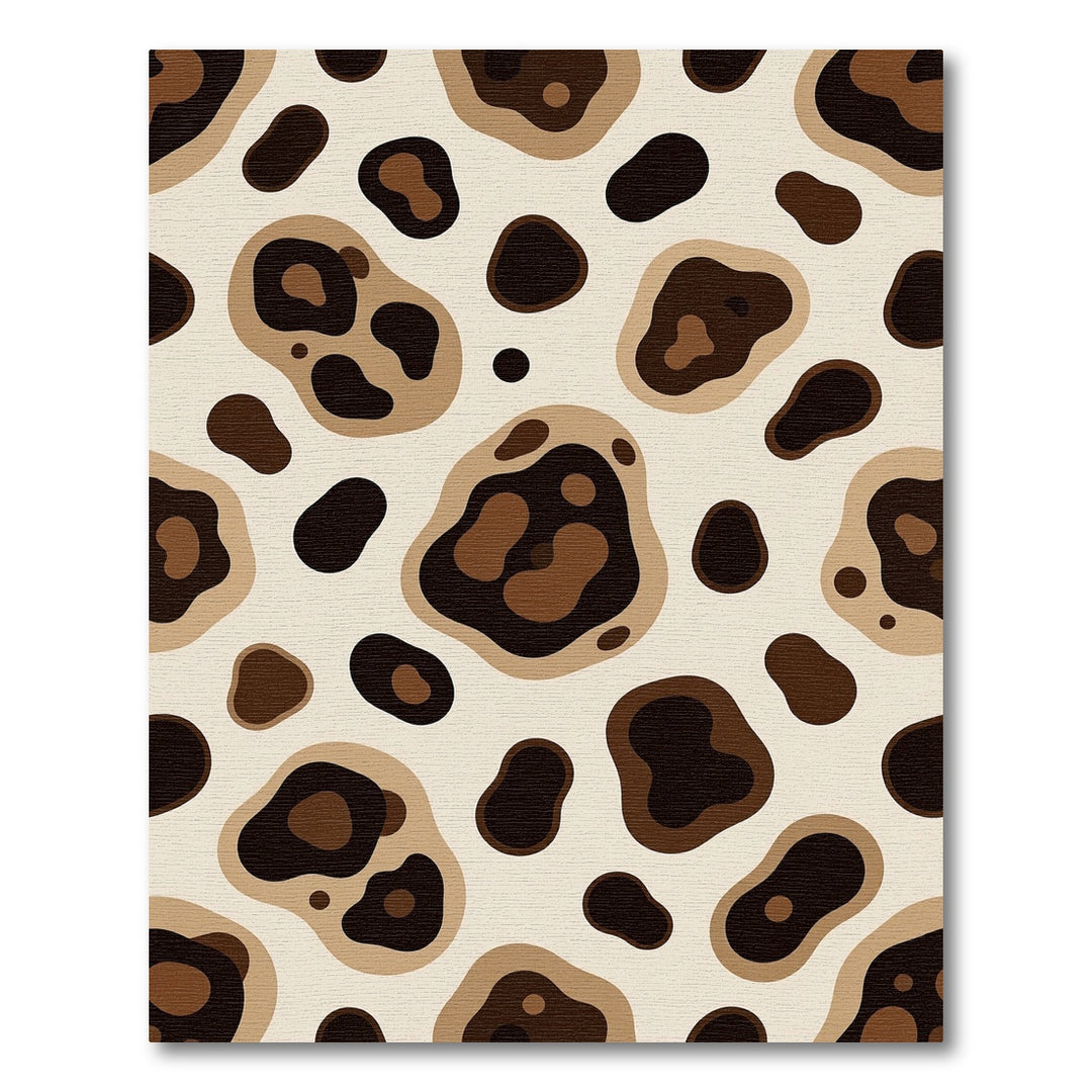 Brown and Beige Abstract Spots Rug