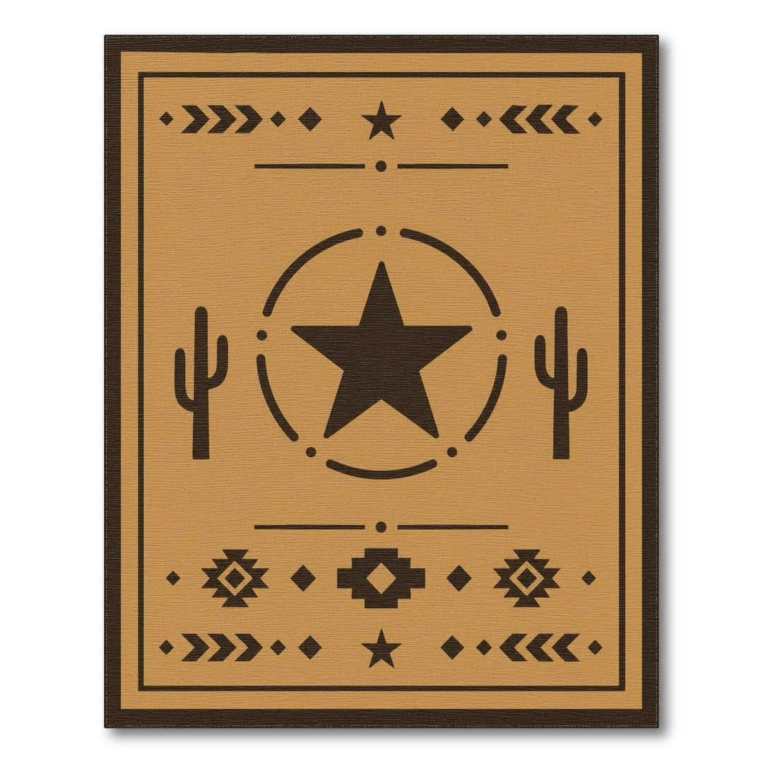 Southwestern Star Cactus Area Rug