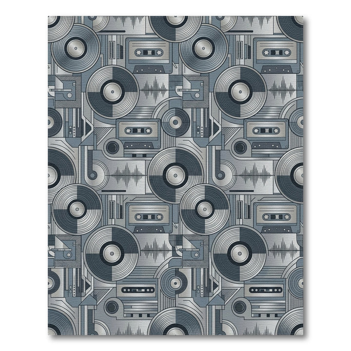 Retro Vintage Cassette Vinyl Soundwave Rug