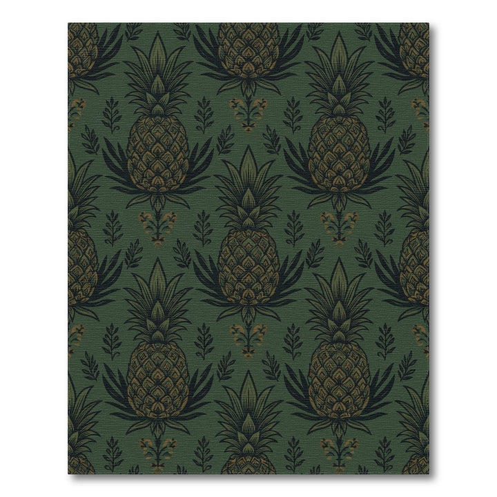 Dark Green Faux Pineapple Garden Rug