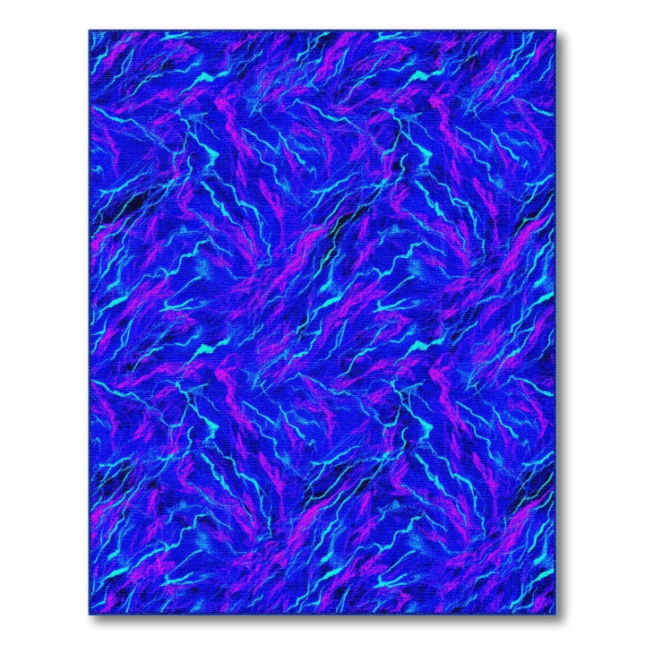 Blue Teal Abstract Swirl Abstract Area Rug