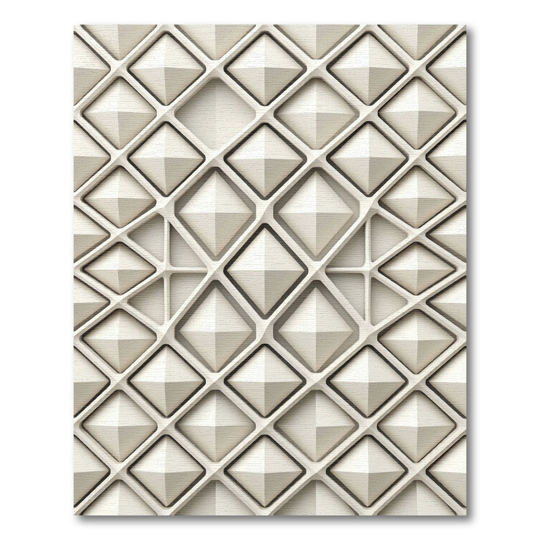 Geometric Diamond Relief Rug