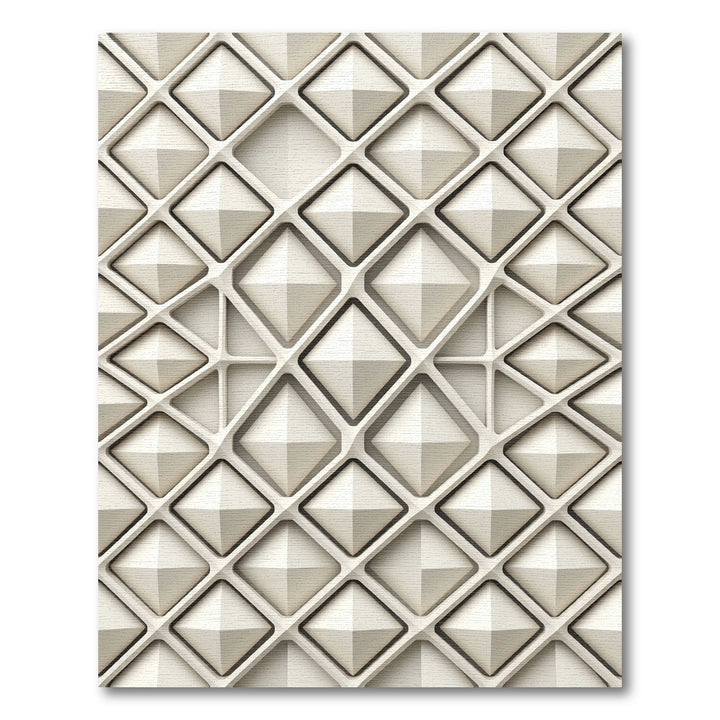 Geometric Diamond Relief Rug