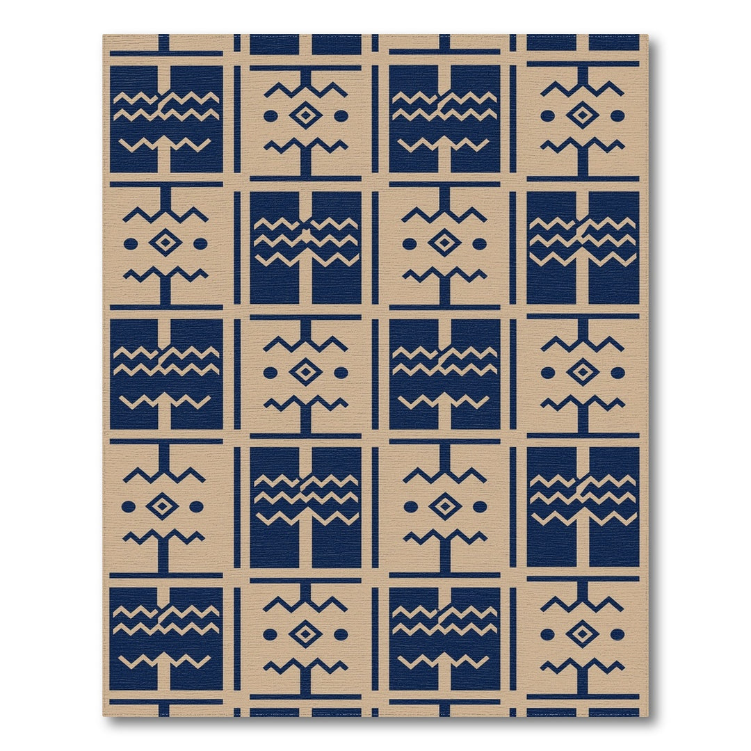 Navy Heritage Tribal Area Rug