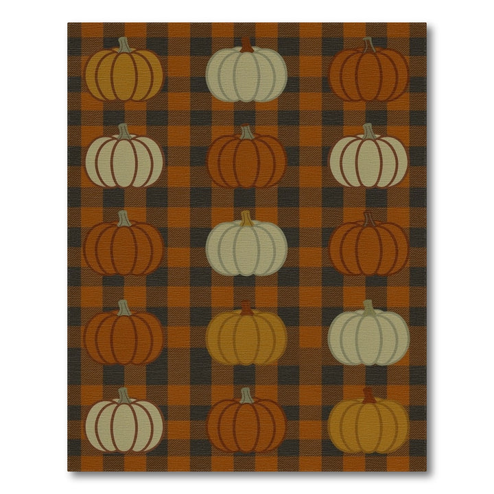 Pumpkin Plaid Orange Area Rug