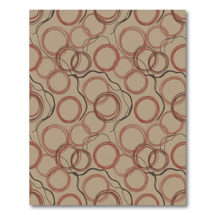 Warm Earth Tone Scribbled Circles Rug