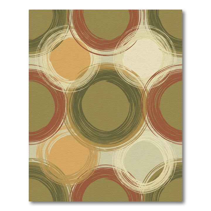 Earth Tones Abstract Circles Harmony Rug