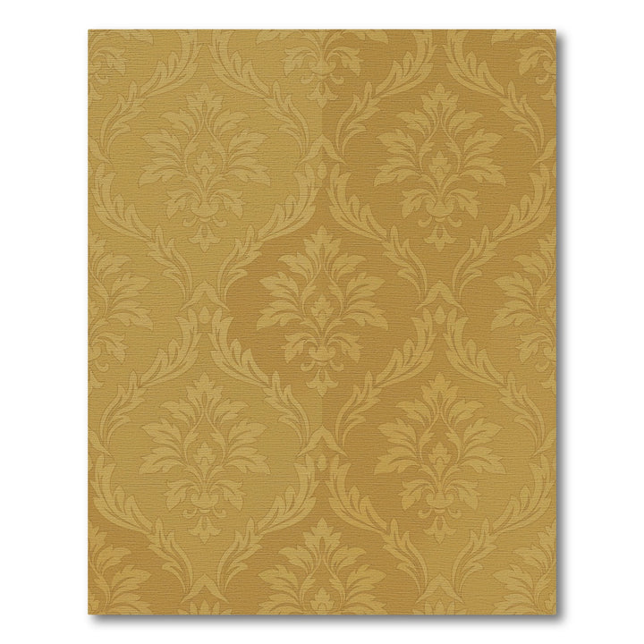 Golden Damask Floral Medallion Rug