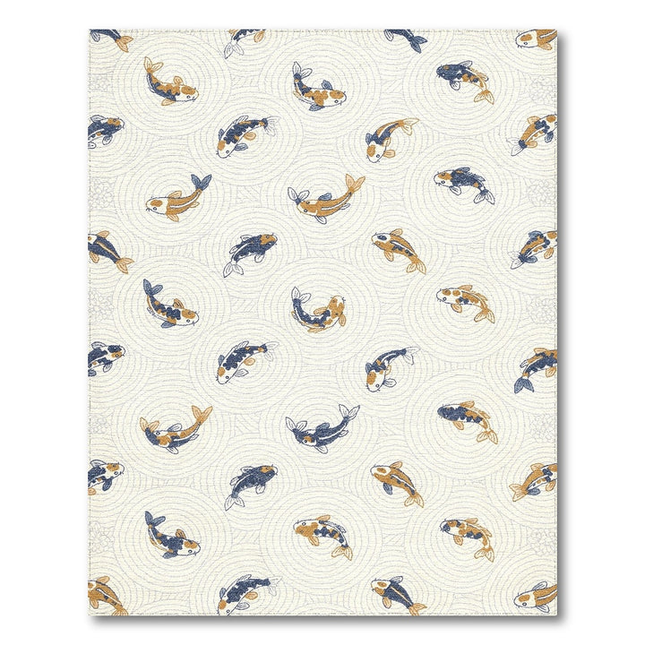 Koi Fish Ripple Washable Area Rug
