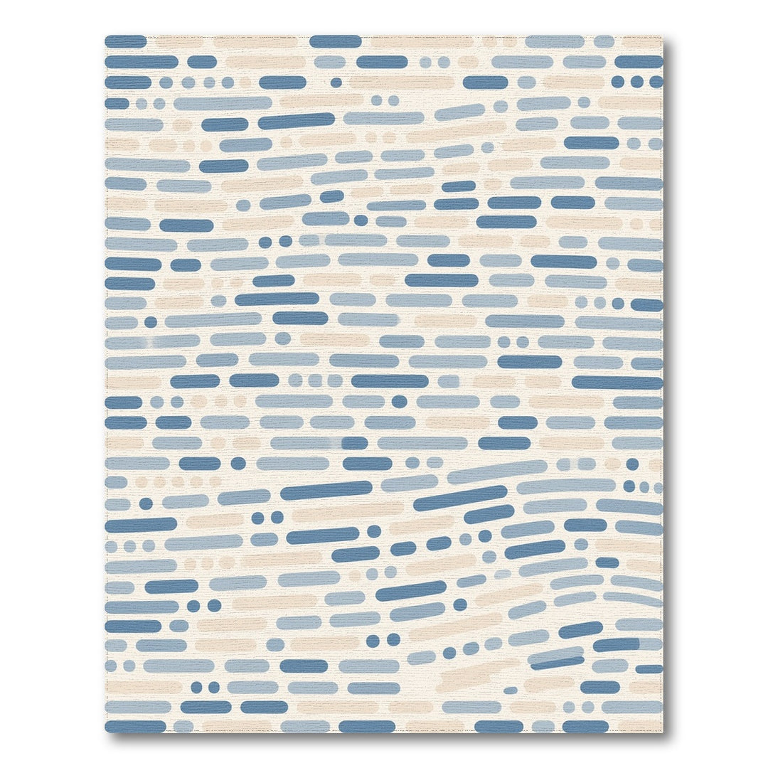 Blue Geometric Bar Area Rug