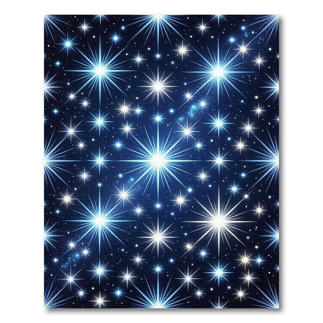 Sparkling Starburst Night Sky Rug