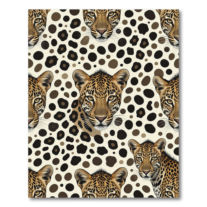 Leopard Spots Face Cream Rug