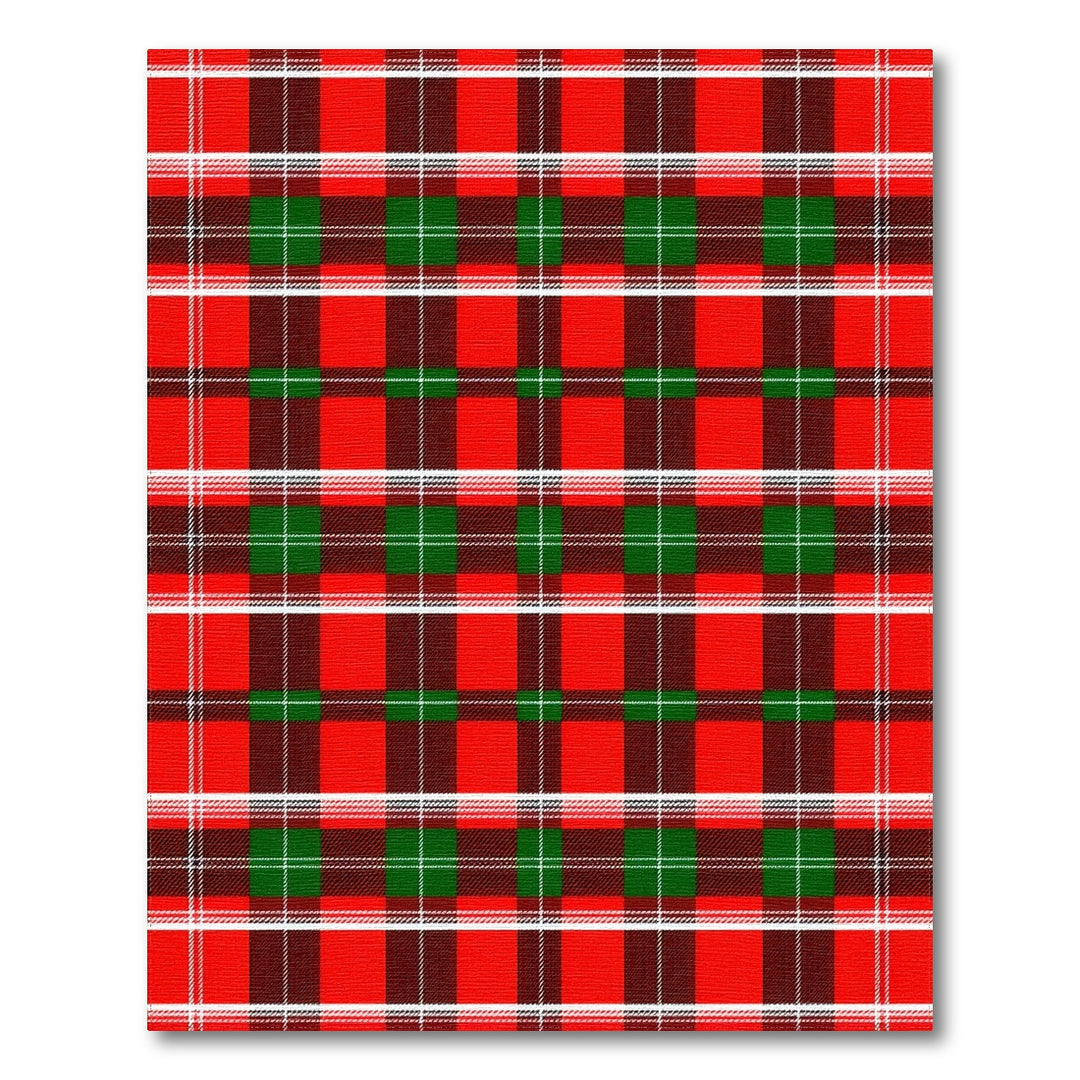 Rustic Farmhouse Red Plaid Washable Area Rug