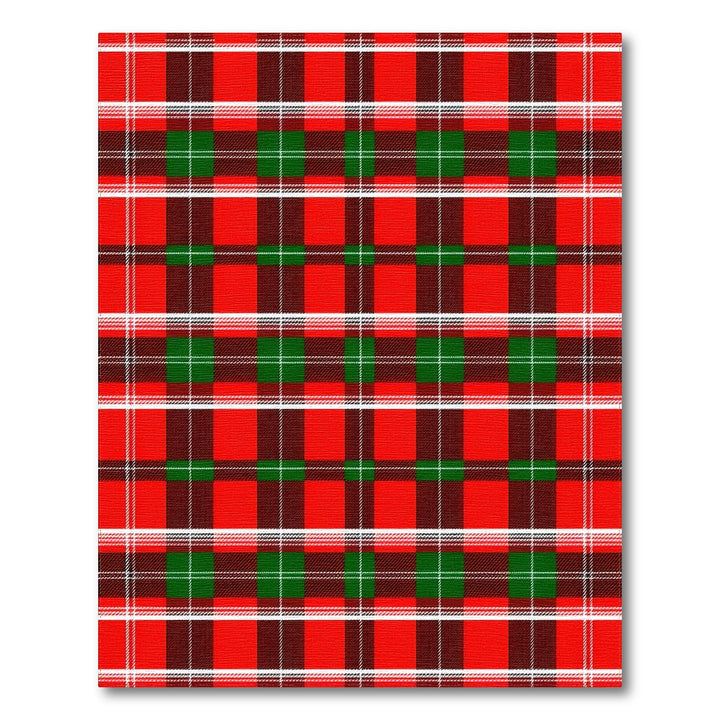 Rustic Farmhouse Red Plaid Washable Area Rug