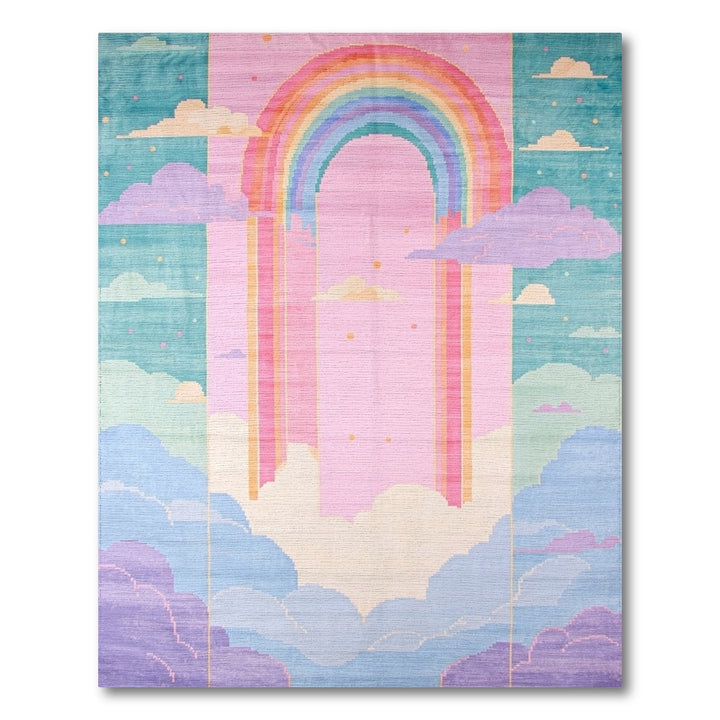Rainbow Arch Cloud Kids Area Rug