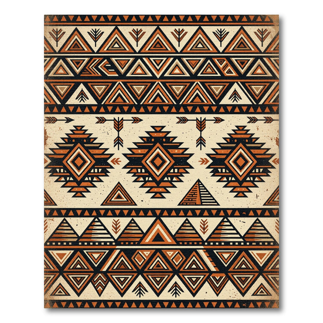 Tribal Triangle Geometric Navajo Runner Rug