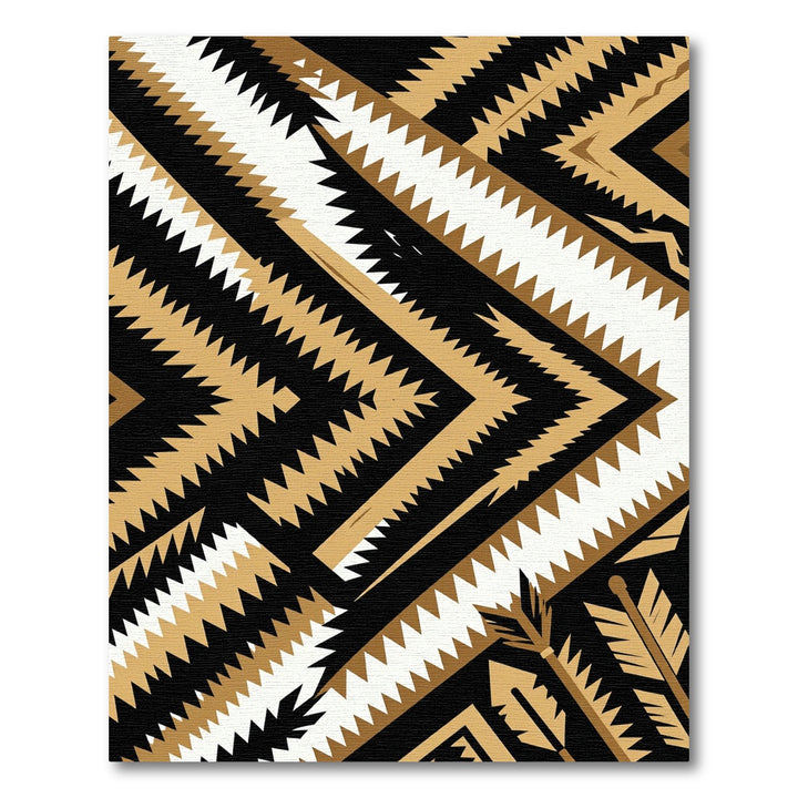 Bold Gold Navajo Arrow Zigzag Rug