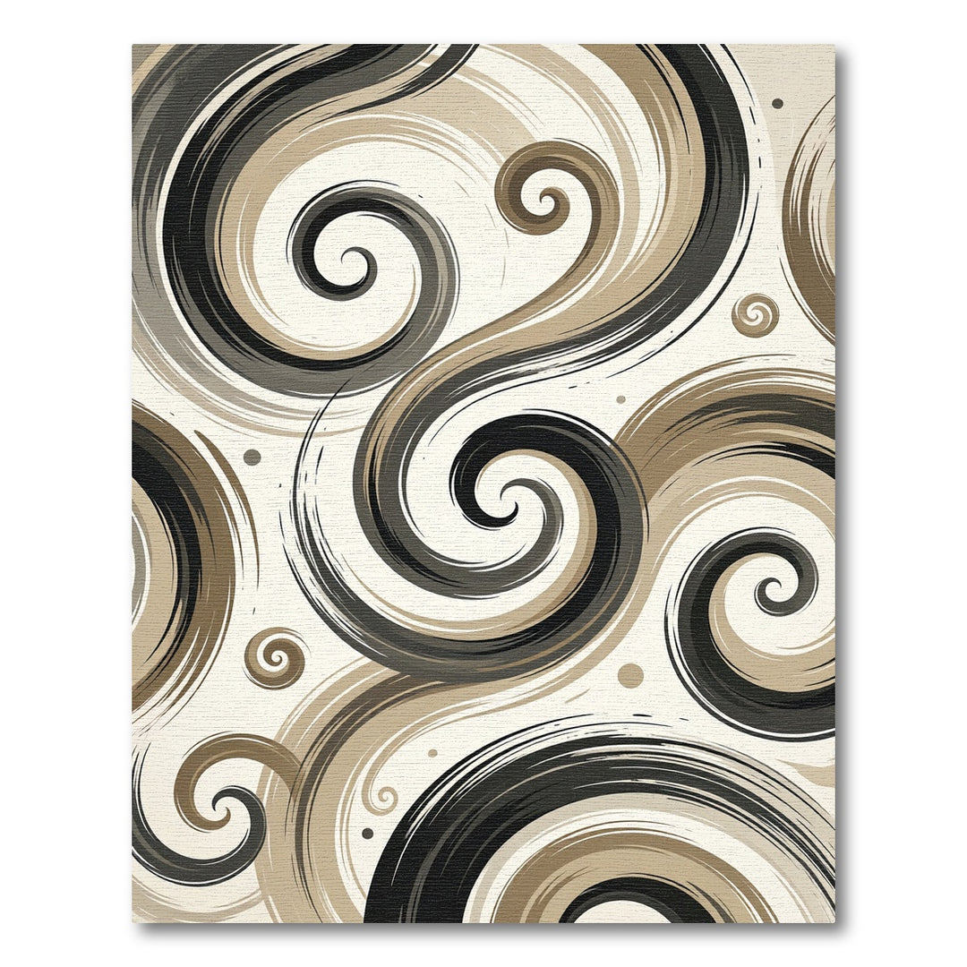 Abstract Swirl Brushstroke Rug