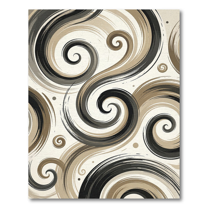 Abstract Swirl Brushstroke Rug