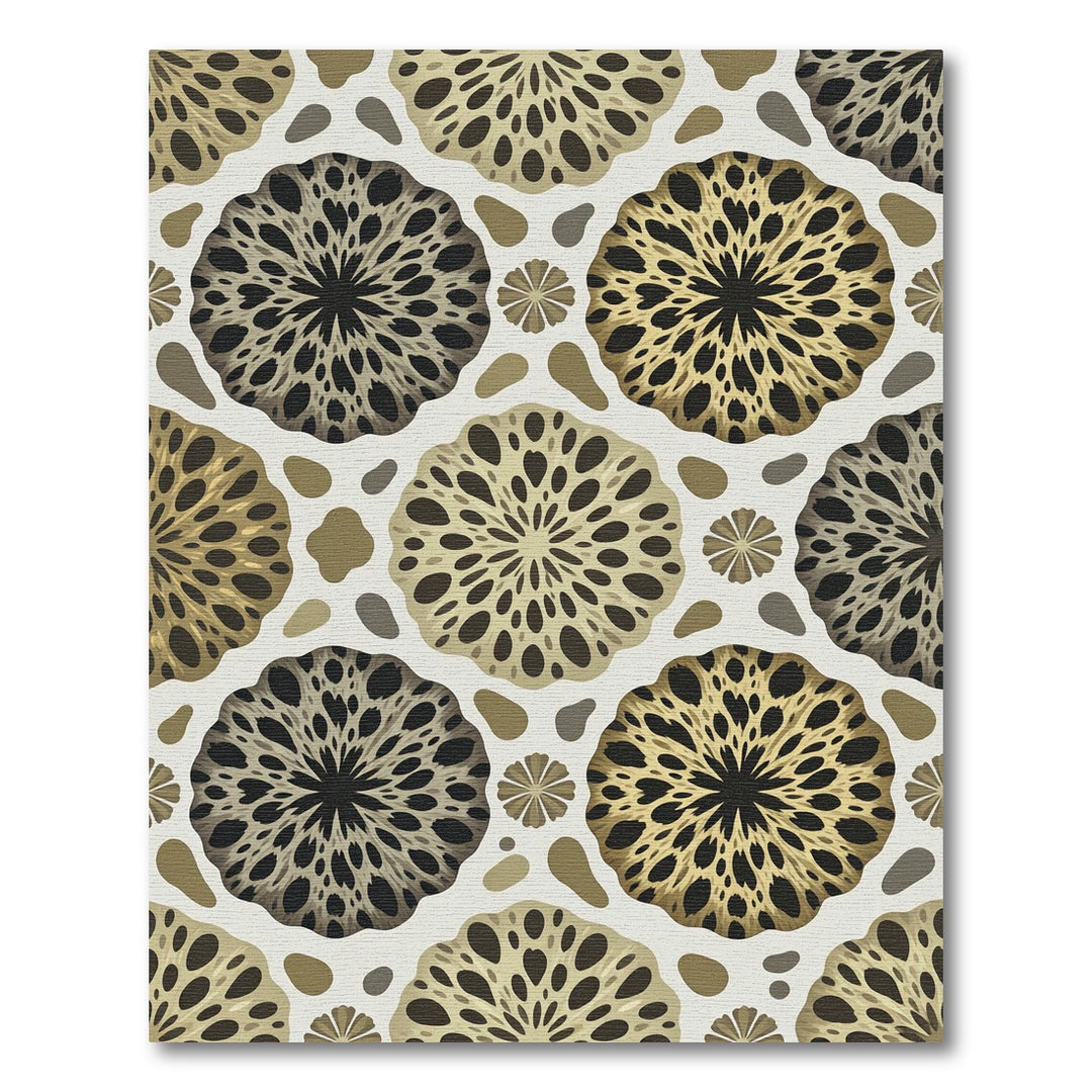 Organic Ochre Sunburst Round Rug