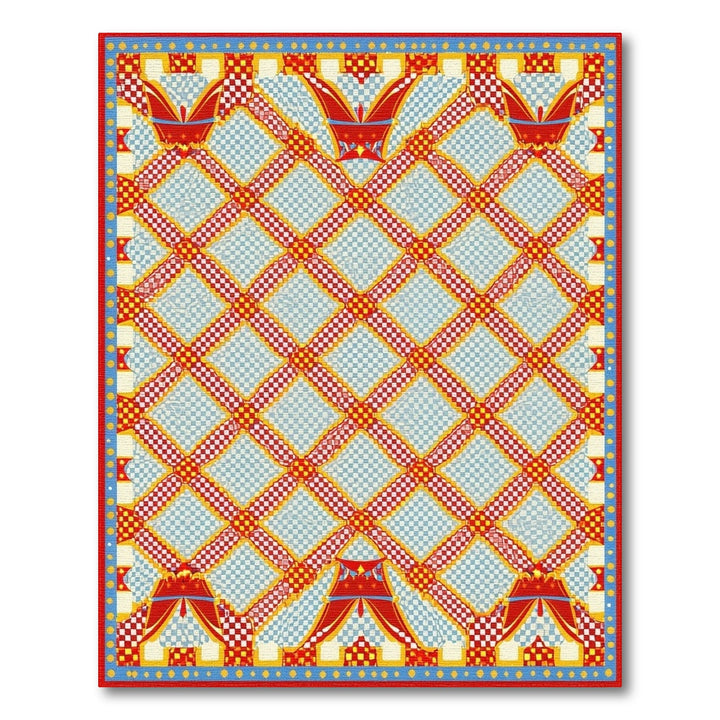 Vibrant Circus Lattice Area Rug