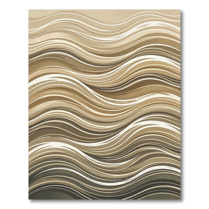 Earthy Abstract Wavy Lines Rug