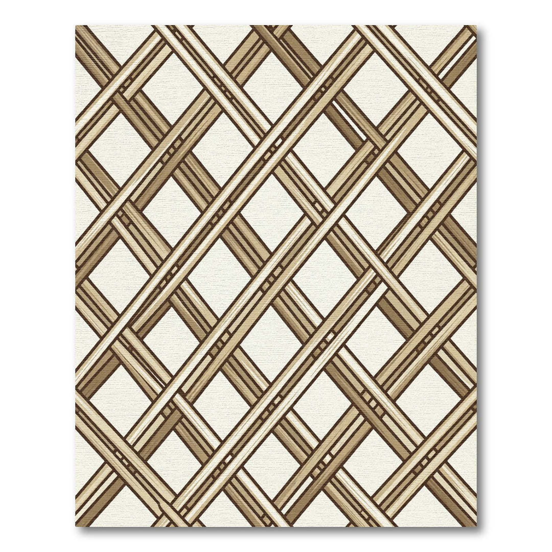 Diagonal Woven Bamboo Texture Rug