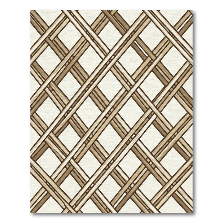 Diagonal Woven Bamboo Texture Rug